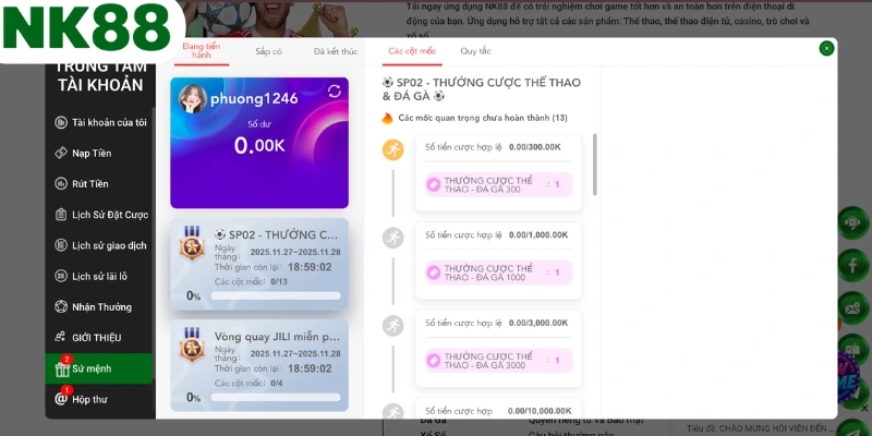 Giao dịch thanh toán tại NK88 cực kỳ nhanh chóng