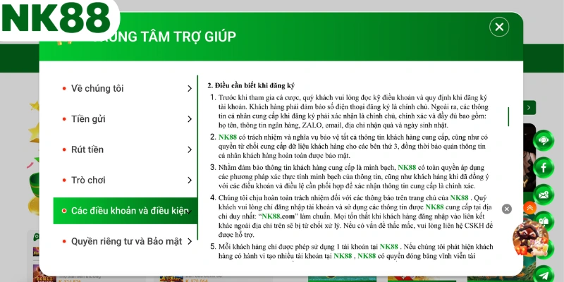 Lưu ý đăng ký NK88 cần người chơi mới nắm rõ